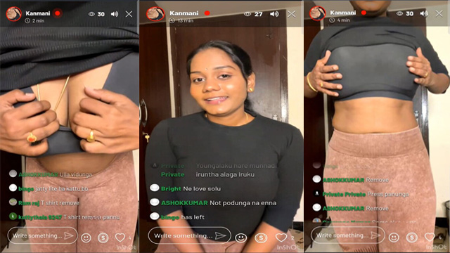 Kanmani Paid Nude Live Chat